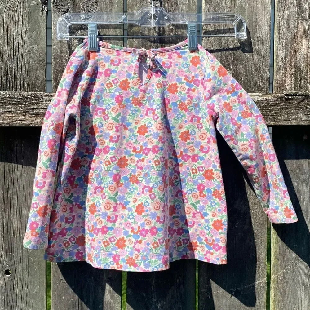 ‎Hannah Andersson Floral Long Sleeve Swing Top | 4